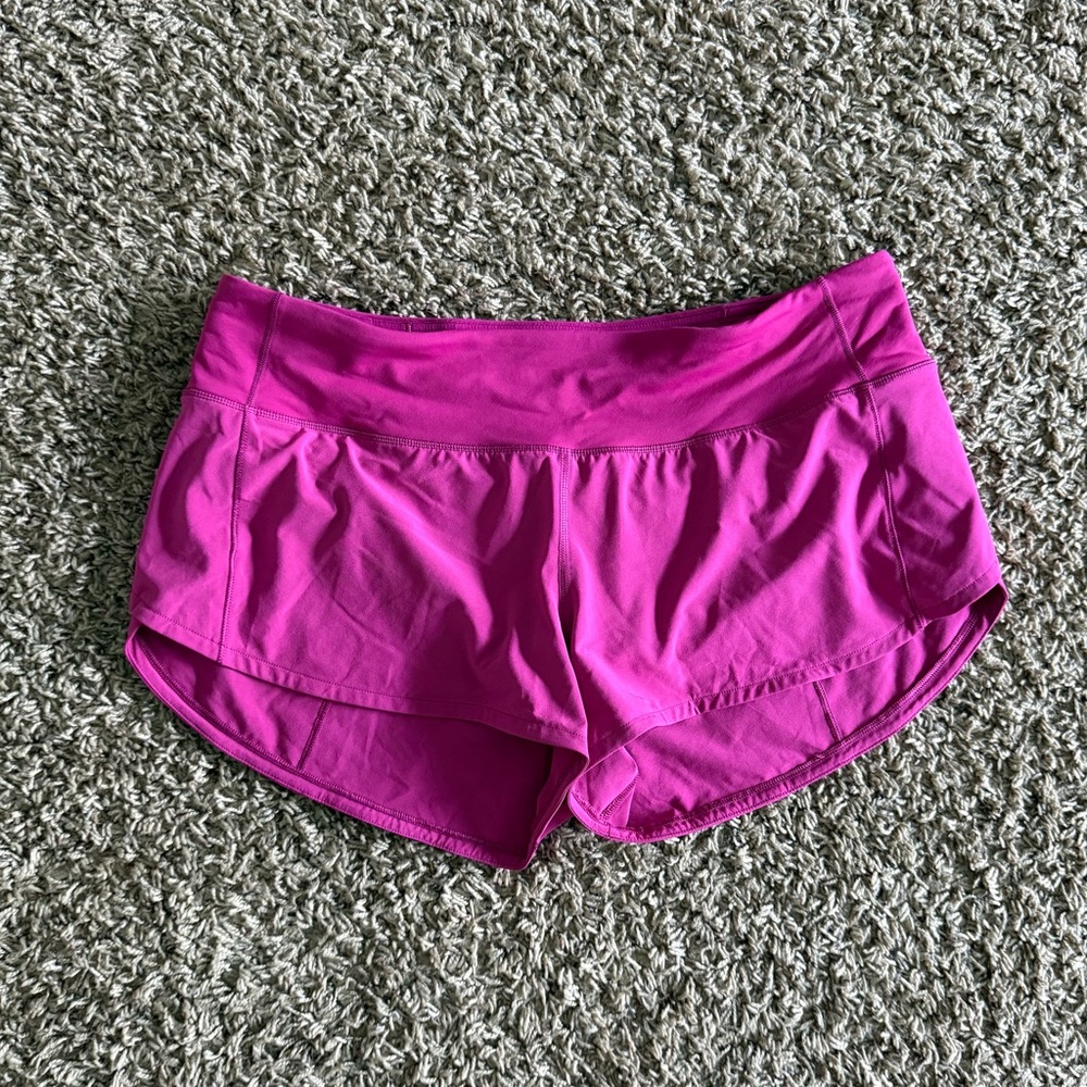 Lululemon Speed Up Shorts Low Rise 2.5” Ripened Raspberry Size 8